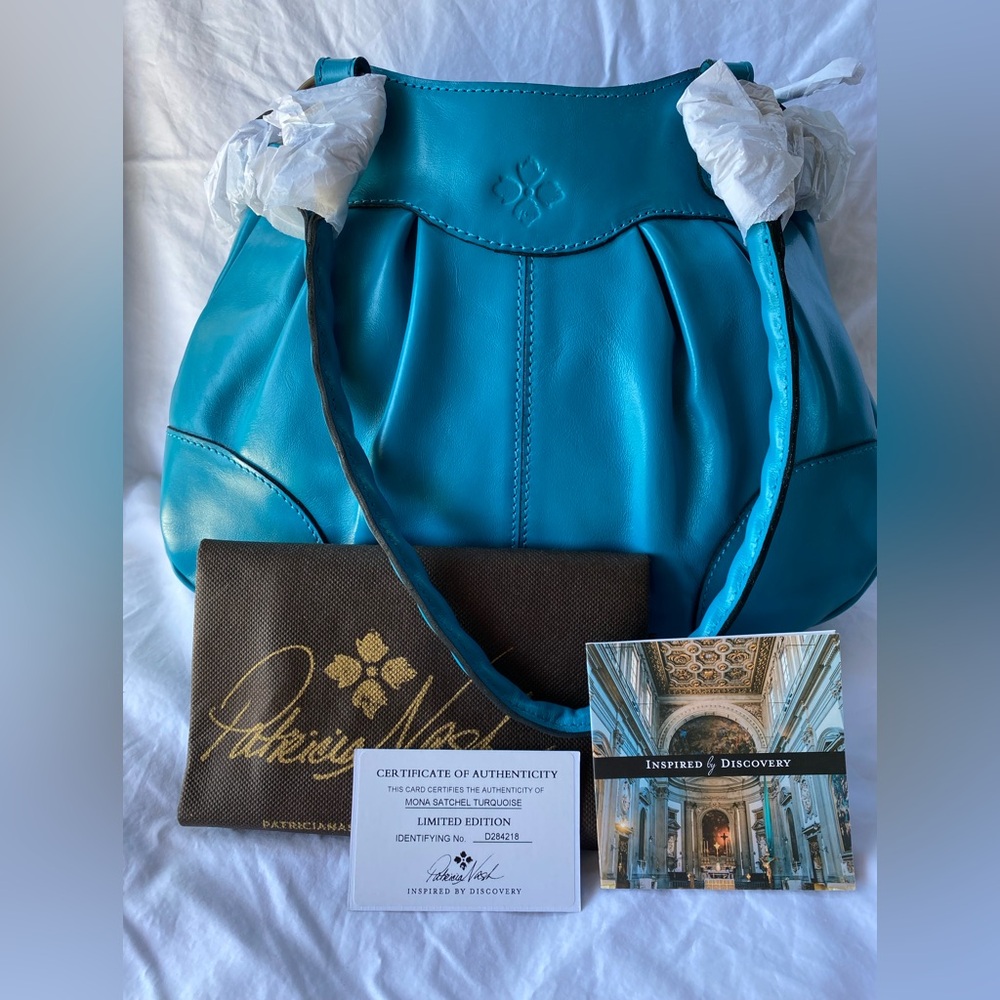 NWT-Patricia Nash Turquoise Blue from the Discovery Collection Mona.